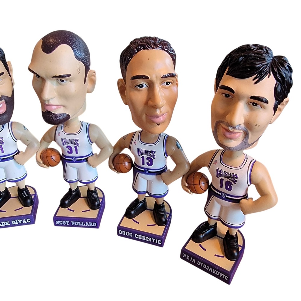 Sacramento Kings Bobblehead Set of 6 Bibby Divac Peja Christie Turkoglu Pollard